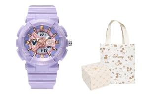 Disney Часы Mickey Series Quartz Movement Silicone Strap Watch Unisex Purple Watch Dial