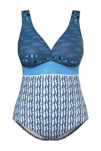 Купальник Ulla Popken, Blue/Azure/Dark blue