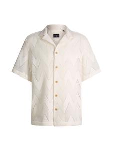 STRELLSON Рубашка на пуговицах 'Clint' Regular fit из шерсти, белая