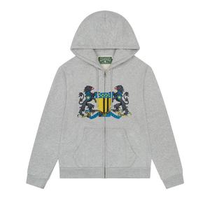 Худи Denim Tears Panther Crest Zip Up Hoodie, Grey