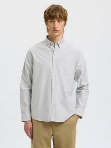 HOMME Regrick Оксфордская рубашка с длинными рукавами на пуговицах Selected, Forest Night Stripes