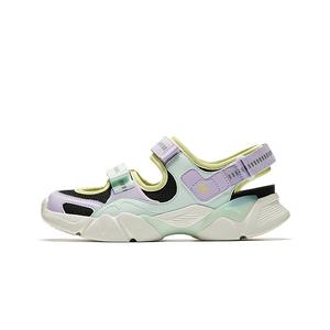 Легкие, дышащие, быстросохнущие детские сандалии с низким верхом и амортизацией Antakids, черный/фиолетовый/зеленый