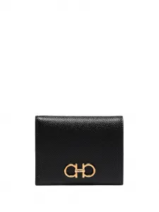Бумажник с декором Gancini Ferragamo, черный
