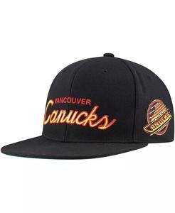 Мужская черная кепка Snapback Vancouver Canucks Core Team Script 2.0 Mitchell & Ness, черный