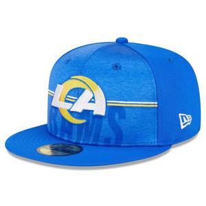 Мужская облегающая кепка New Era Royal Los Angeles Rams 2023 NFL Training Camp 59FIFTY