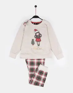 Длинная бежевая девичья пижама с дизайном спереди Santoro, бежевый