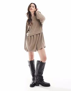 Мягкий комбинезон Miss Selfridge коричневого цвета