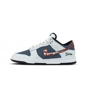 Nike Кроссовки для скейтбординга Dunk Gorilla Jiedian XJDD Vast Seven Stars Low top, унисекс, белый с синим