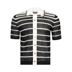 Рубашка Amiri Striped Button Down Shirt, Black