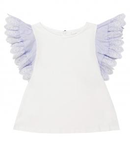 Хлопковый топ Chloé Kids, белый