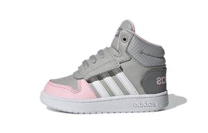 Кроссовки adidas neo Hoops 2.0 Toddler Shoes TD Mid-top Heather Gray/Dusty Pink