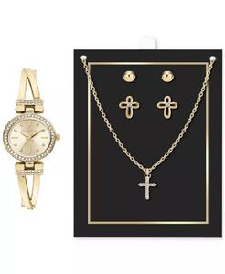 Подарочный набор женских часов-браслета 26 мм Jessica Carlyle, золото