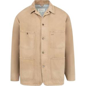 Рубашка-куртка с узором «елочка» Maison Margiela, Light Umber