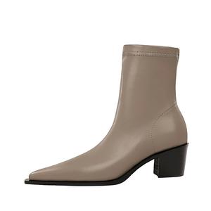 QITUMAUL Женские ботинки на каблуке 5,5 см цвета хаки, цвет Khaki[Heel Height 5.5cm]