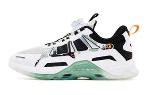 QIAODAN Скользоустойчивые амортизирующие детские повседневные кроссовки White Black для подростков