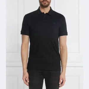 Узкая рубашка-поло для пассажиров Boss, черный