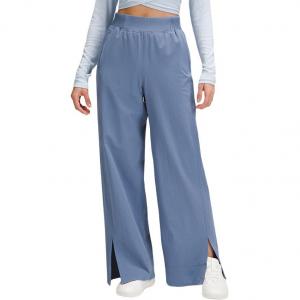 Растягивающиеся тканевые широкие брюки с высокой посадкой Asia Fit вязаные спортивные штаны женские Lululemon, синий