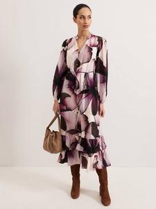 Платье Clarra с цветочным принтом и рюшами Phase Eight