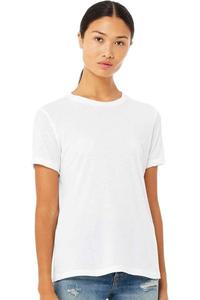 Женская свободная футболка BELLA + CANVAS Heather CVC, цвет solid white blend