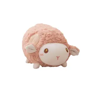 Сладкая и милая плюшевая игрушка ягненок с круглым и удобным дизайном плюшевая кукла высота 23см Fluffy bear