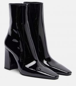 Ботильоны Rainer 90 из лакированной кожи Saint Laurent, Noir