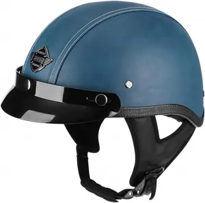 Ретро мотоциклетный шлем, шлем Demi Jet, мотоциклетный шлем, шлем для скутера в стиле ретро с визором, одобренный ECE, для стрит-байкера, мопеда, чоппера, мопеда с визором qloijnv, F