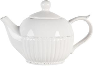 Чайник Clayre & Eef 750 мл Белый Доломит Круглый Clayre&Eef