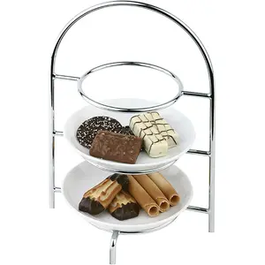 Сервировочный набор APS «Сервировочная стойка», на 3 тарелки, 3 яруса, цвет chromfarben