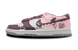 Nike Кроссовки для скейтбординга Dunk Pink Mist Sweet Kitten с низким верхом, устойчивые к истиранию, унисекс, розовые
