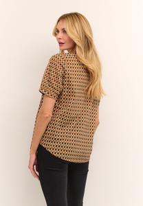 Блузка Kasally Tilly Kaffe, ромбовидный принт в виде виноградных листьев