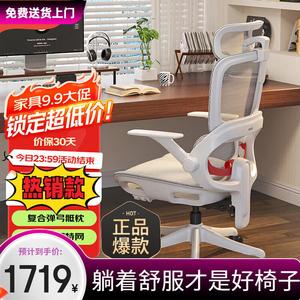 Эргономичное кресло SIHOO B100Lite Gray для офиса и гейминга, без подставки для ног, с поддержкой поясницы