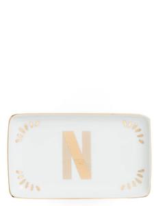 Прямоугольный поднос для мелочей с буквой 'N' Bitossi, белый