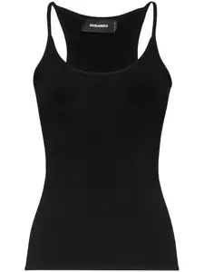 Топ с U-образным вырезом DSQUARED2, черный