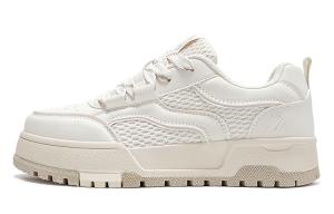 Женские бежевые скейтерские кеды Low Top Feiyue, Экрю