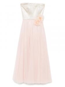 Вечернее платье с цветочной аппликацией Parlor, розовый