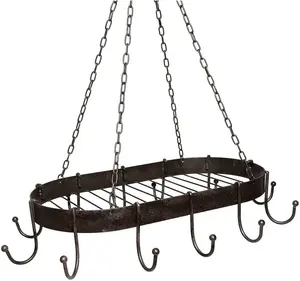 Подвесная корзина Ambiente House "Iron Pot Hanger - Antique Brown 57cm", (1 шт.) Ambiente Haus 72х13х45 см, цвет antikbraun