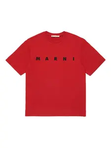 Футболка с логотипом Marni Kids, красный
