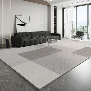 Budis Ковер 200х350 см для гостиной, утолщенный, из велюра, водонепроницаемый, моющийся, серый Castle 03