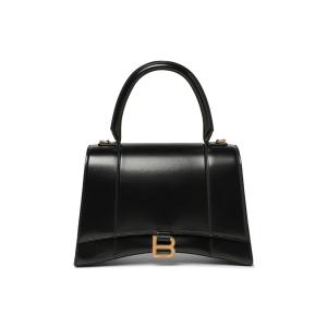 Сумка Balenciaga Hourglass с ручкой сверху, черная
