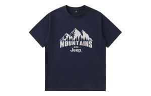 Футболка Unisex Crew Neck Moderate Straight Fit Jeep, темно-синий