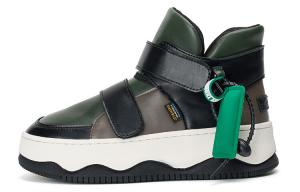 Кеды, скейтборд обувь женская высокая Joy&Mario, черный