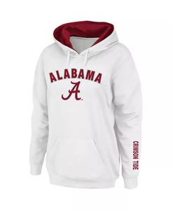 Женская белая толстовка с капюшоном Alabama Crimson Tide Arch and Logo 1 Colosseum