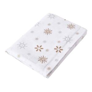 Скатерть Homescapes mit Schneeflocken-Muster, 137x1x178 см, белый