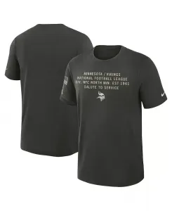 Мужская темно-зеленая футболка Minnesota Vikings 2025 Salute to Service Sideline Slub Dri-FIT Nike