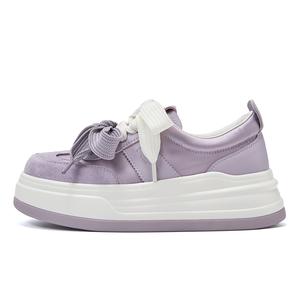 Hotwind Скользоустойчивые женские скейтерские кеды с низким верхом фиолетовые, цвет Purple