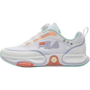 FILA KIDS Неоновые 4 Multicolor Bullet противоскользящие износостойкие низкие детские беговые кроссовки FILA White/Heather Purple Kids'