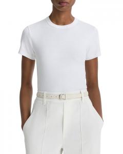 Футболка в стиле 90-х с эффектом усадки Vince, белый