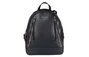 Рюкзак MK Brooklyn из зернистой кожи коровы цвета лакрицы, средний размер, женская модель, черный MICHAEL KORS