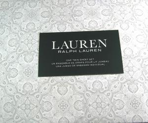 Ralph Lauren Комплект постельного белья, размер Twin (одинарный), хлопковый, с цветочным принтом Medallion, серый