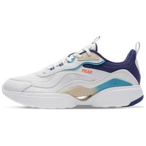 Кроссовки мужские с низким верхом, рисово-белый / фиолетово-синий Peak